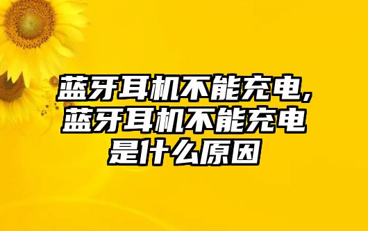 藍(lán)牙耳機不能充電,藍(lán)牙耳機不能充電是什么原因