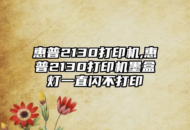 惠普2130打印機(jī),惠普2130打印機(jī)墨盒燈一直閃不打印