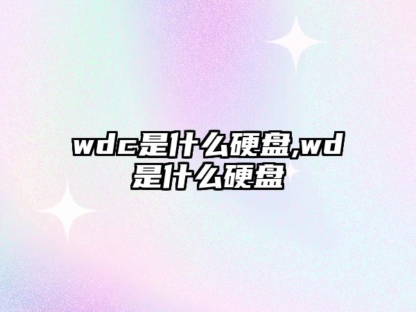 wdc是什么硬盤,wd是什么硬盤