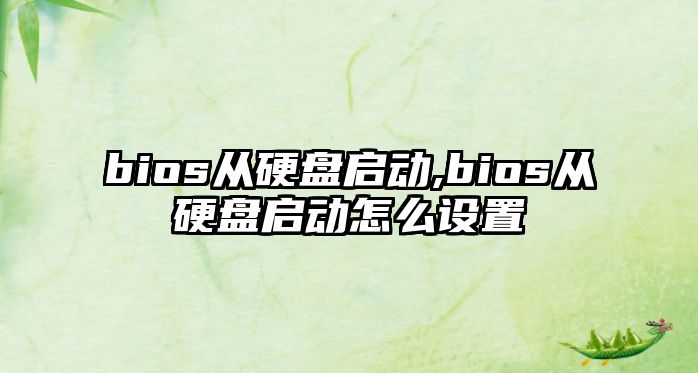 bios從硬盤(pán)啟動(dòng),bios從硬盤(pán)啟動(dòng)怎么設(shè)置