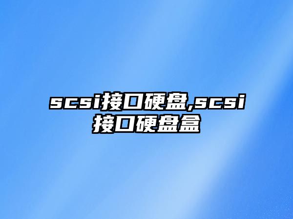 scsi接口硬盤,scsi接口硬盤盒